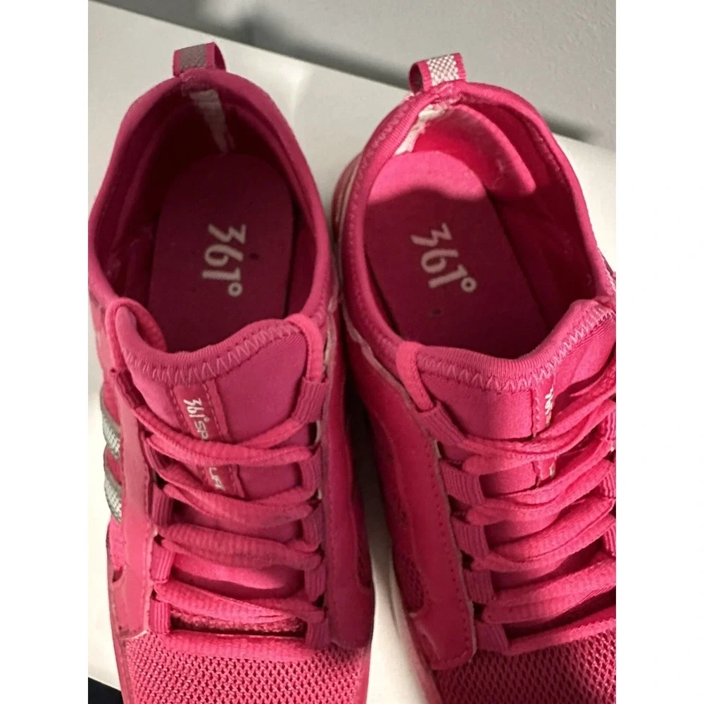 361 Degrees Sport Life Sneakers Womens Sz 7 Pink Running Shoes Great Cond